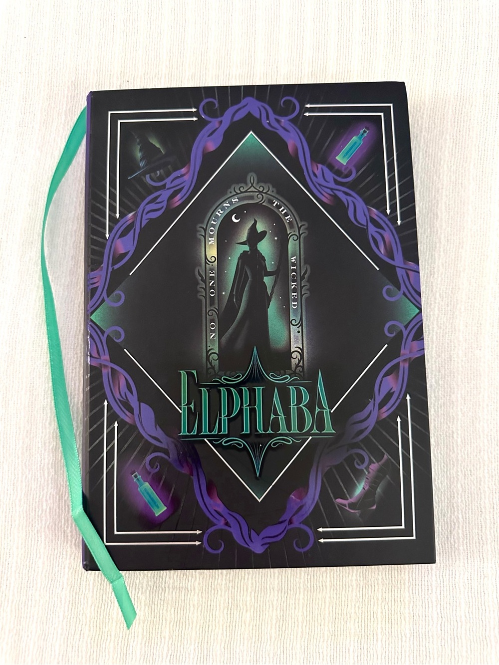 Wicked Elphaba Green Ribbon Hardcover Journal -